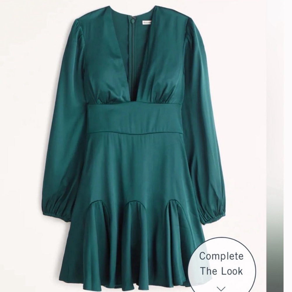 Abercrombie & Fitch Deep Green Long Sleeve Dress